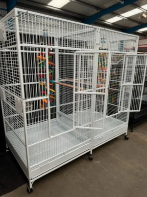 Parrot Cage With Divider – Stone