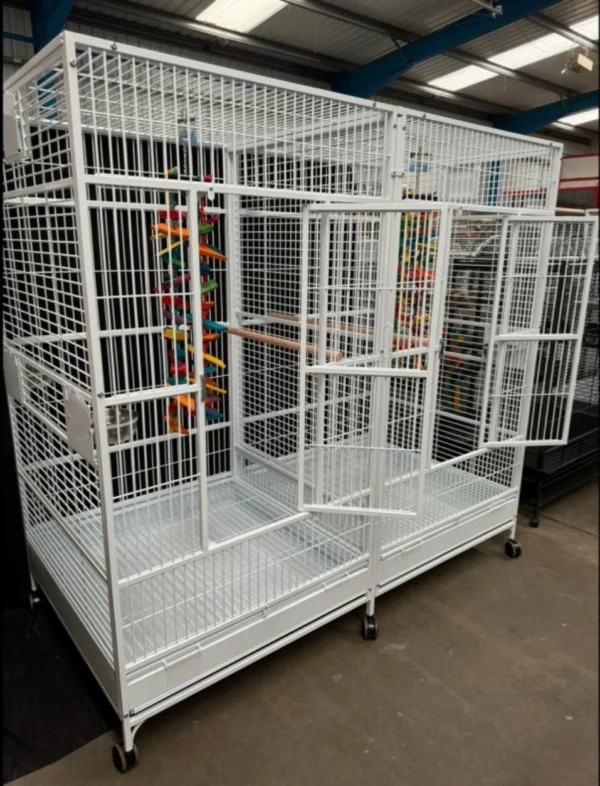 Parrot Cage With Divider – Stone